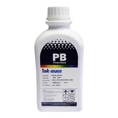 Чернила Epson InkMate EIM-188 (Photo Black Pigment Ink) 500 мл. Stylus Photo R2880/R3000, Pro 3880/4880/7880/7890/9880/9890/11880 UltraChrome K3 Vivid Magenta Чернила Epson InkMate EIM-188 (Photo Black Pigment Ink) 500 мл. Stylus Photo R2880/R3000, Pro 3880/4880/7880/7890/9880/9890/11880 UltraChrome K3 Vivid Magenta