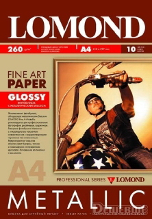 Бумага Lomond 0939042 Glossy Metallic глянцевая металлик 260г/м2, A4 10л. Бумага Lomond 0939042 Glossy Metallic глянцевая металлик 260г/м2, A4 10л.