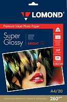 Бумага Lomond 1103101 Premium Super-Glossy Bright суперглянцевая 260г/м2, A4 20л.