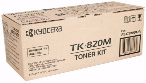 Тонер-картридж Kyocera TK-820M (пурпурный) Kyocera KM-C8100DN (7000 стр.) Тонер-картридж Kyocera TK-820M (пурпурный) Kyocera KM-C8100DN (7000 стр.)