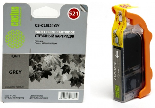 Картридж Canon CLI-521GY (Gray 8мл) Pixma MP980/MP990 аналог