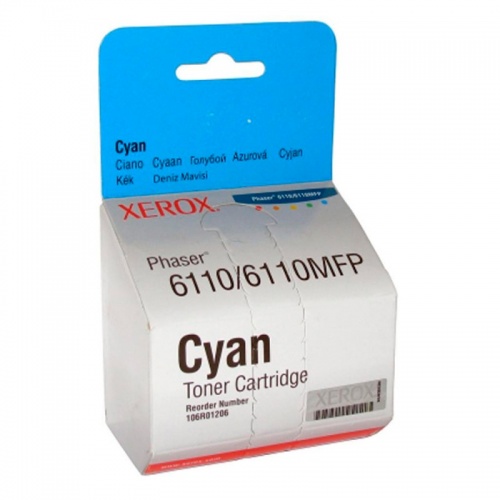 Тонер-картридж Xerox 106R01206 для Xerox Phaser 6110/6110MFP Cyan (голубой, 1000 стр.) Тонер-картридж Xerox 106R01206 для Xerox Phaser 6110/6110MFP Cyan (голубой, 1000 стр.)