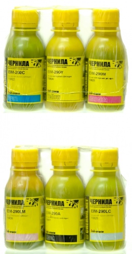 Комплект чернил InkMate EIM290A Epson Claria (Bk/C/M/Y/LC/LM) 6x100 мл. Stylus Photo R270/R290/R295/R390, RX590/RX610/RX615/RX690, 1410, TX650/TX659/TX700F/TX710W/TX800FW, T50/T59, P50, PX660/PX720WD/PX820FWD