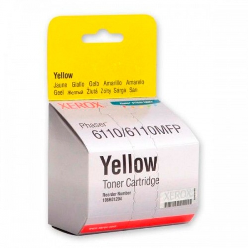 Тонер-картридж Xerox 106R01204 для Xerox Phaser 6110/6110MFP Yellow (желтый, 1000 стр.) Тонер-картридж Xerox 106R01204 для Xerox Phaser 6110/6110MFP Yellow (желтый, 1000 стр.)