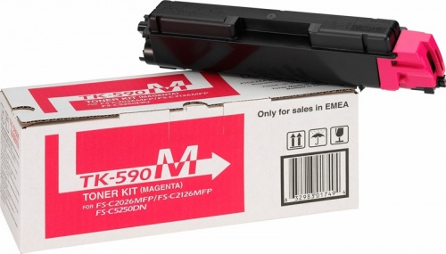 Тонер-картридж Kyocera TK-590M (пурпурный) Kyocera FS-C2026MFP/ FS-C2126MFP/ FS-C2526MFP/ FS-C2626MFP/ FS-C5250DN (5000 стр.) Тонер-картридж Kyocera TK-590M (пурпурный) Kyocera FS-C2026MFP/ FS-C2126MFP/ FS-C2526MFP/ FS-C2626MFP/ FS-C5250DN (5000 стр.)
