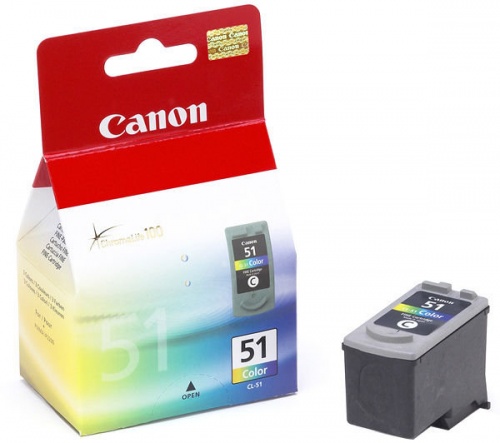 Картридж Canon CL-51 (цветной 3x7мл) (увеличенной емкости) Pixma iP2200/iP6210D/iP6220D, MP150/MP160/MP170/MP180/MP450/MP460, MX300/MX310 Картридж Canon CL-51 (цветной 3x7мл) (увеличенной емкости) Pixma iP2200/iP6210D/iP6220D, MP150/MP160/MP170/MP180/MP450/MP460, MX300/MX310