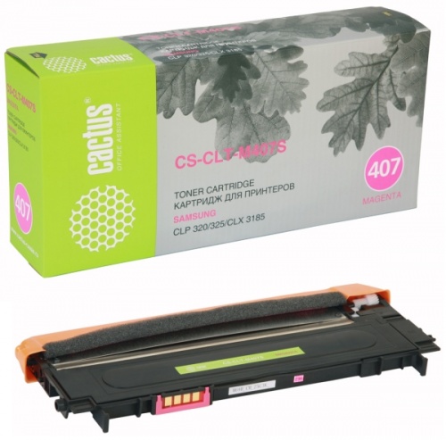 Картридж Samsung CLT-M407S для CLP-320/CLP-320N/CLP-325, CLX-3185/CLX-3185N/CLX-3185FN Magenta (пурпурный) (1000) аналог