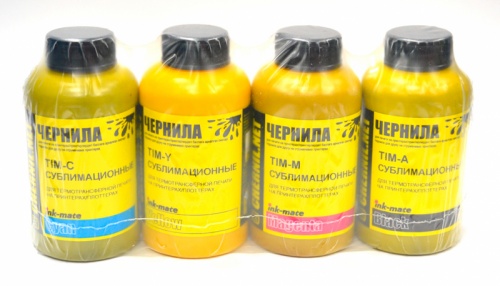 Комплект сублимационных чернил Epson TIM (Bk/C/M/Y) 4x100 мл. InkMate Комплект сублимационных чернил Epson TIM (Bk/C/M/Y) 4x100 мл. InkMate