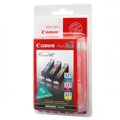 Набор картриджей Canon CLI-521 (C/M/Y) (3 шт.) Pixma iP3600/iP4600/iP4700, MP540/MP550/MP560/MP620/MP630/MP640/MP980/MP990, MX860/MX870 Набор картриджей Canon CLI-521 (C/M/Y) (3 шт.) Pixma iP3600/iP4600/iP4700, MP540/MP550/MP560/MP620/MP630/MP640/MP980/MP990, MX860/MX870