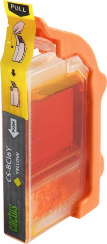 Картридж Canon BCI-6Y (Yellow 12,8мл) Pixma iP3000/iP4000/iP5000/iP6000/iP8500, MP750/MP780, BJC-8200, S800/S820D/S830D/S900/S9000, i560/i860/i865/i900D/i905D/i950D/i965/i990/i9100/i9950 аналог
