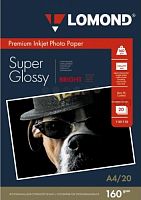 Бумага Lomond 1101110 Premium Super-Glossy Non-PE Coated Bright суперглянцевая 160г/м2, A4 20л.