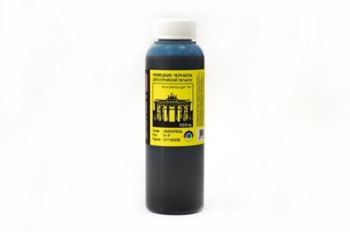 Чернила BURSTEN для HP со встроенной ПГ, Cyan (Dye) (100мл.)