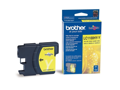 Картридж Brother LC1100HYY (желтый) для DCP-185C/DCP-385C/DCP-6690CW, MFC-490C/MFC-6890CN (900 стр.)