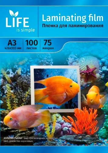 Пленка для ламинирования A3 (303 x 426) 75/80мкр (глянцевая) 100л.