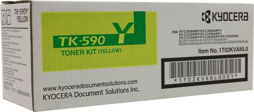 Тонер-картридж Kyocera TK-590Y (желтый) Kyocera FS-C2026MFP/ FS-C2126MFP/ FS-C2526MFP/ FS-C2626MFP/ FS-C5250DN (5000 стр.)