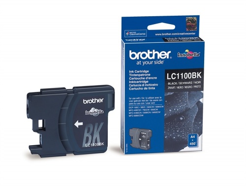Картридж Brother LC1100Bk (черный) для DCP-185C/DCP-385C/DCP-6690CW, MFC-490C/MFC-6890CN (500 стр.)