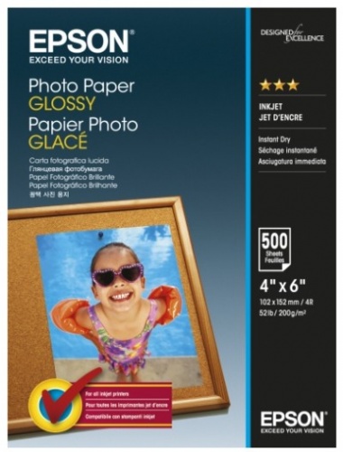 Бумага Epson S042549 Glossy Photo Paper 10x15 (A6), 200 г/м2 500л.