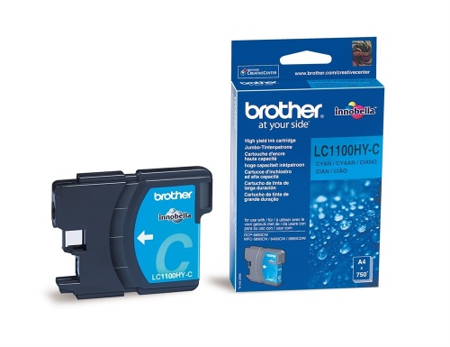 Картридж Brother LC1100HYC (голубой) для DCP-185C/DCP-385C/DCP-6690CW, MFC-490C/MFC-6890CN (900 стр.)