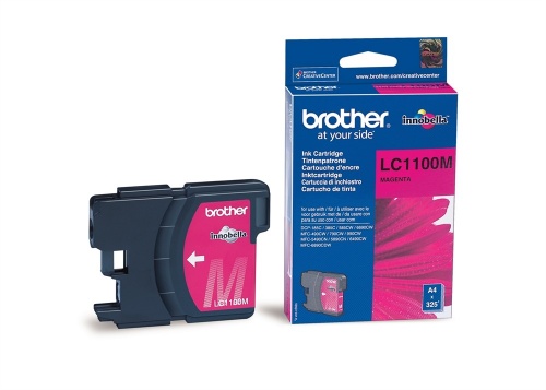 Картридж Brother LC1100M (пурпурный) для DCP-185C/DCP-385C/DCP-6690CW, MFC-490C/MFC-6890CN (500 стр.)