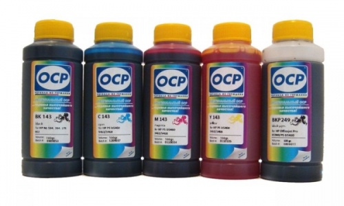 Комплект чернил OCP (BKP 249, BK 143, C 143, M 143, Y 143) для HP Vivera №178/№178XL 5x100 мл. НР Photosmart 7510, C5383/C6383/D5463, Pro B8553, Photosmart/ Photosmart Plus/ Photosmart Premium Комплект чернил OCP (BKP 249, BK 143, C 143, M 143, Y 143) для HP Vivera №178/№178XL 5x100 мл. НР Photosmart 7510, C5383/C6383/D5463, Pro B8553, Photosmart/ Photosmart Plus/ Photosmart Premium