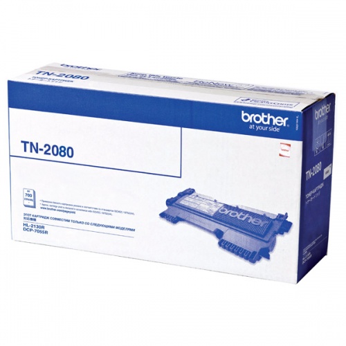 Тонер-картридж Brother TN-2080 для HL-2130R, DCP-7055R/DCP-7055WR (700 стр.) Тонер-картридж Brother TN-2080 для HL-2130R, DCP-7055R/DCP-7055WR (700 стр.)