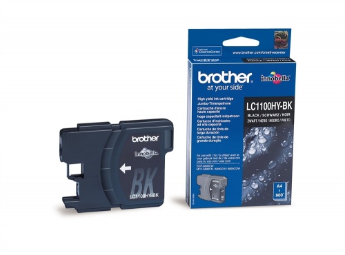 Картридж Brother LC1100HYBk (черный) для DCP-185C/DCP-385C/DCP-6690CW, MFC-490C/MFC-6890CN (900 стр.)