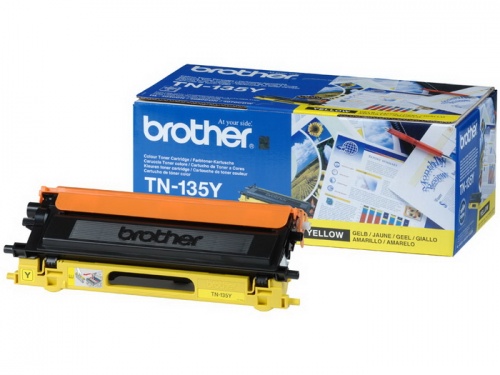 Тонер-картридж Brother TN-135Y для HL-4040CN/HL-4050CDN/HL-4070CDW, DCP-9040CN/DCP-9450CDN/DCP-9840CDW, MFC-9042CDN/MFC-9045CDN/MFC-9440CN (5000 стр.) (желтый)