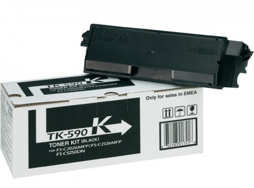 Тонер-картридж Kyocera TK-590K (черный) Kyocera FS-C2026MFP/ FS-C2126MFP/ FS-C2526MFP/ FS-C2626MFP/ FS-C5250DN (7000 стр.) Тонер-картридж Kyocera TK-590K (черный) Kyocera FS-C2026MFP/ FS-C2126MFP/ FS-C2526MFP/ FS-C2626MFP/ FS-C5250DN (7000 стр.)